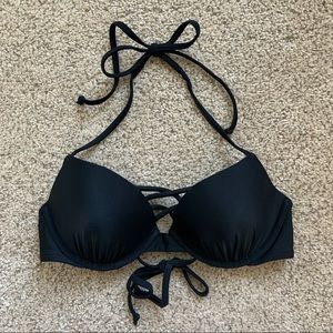 hollister lace-up push-up bikini top